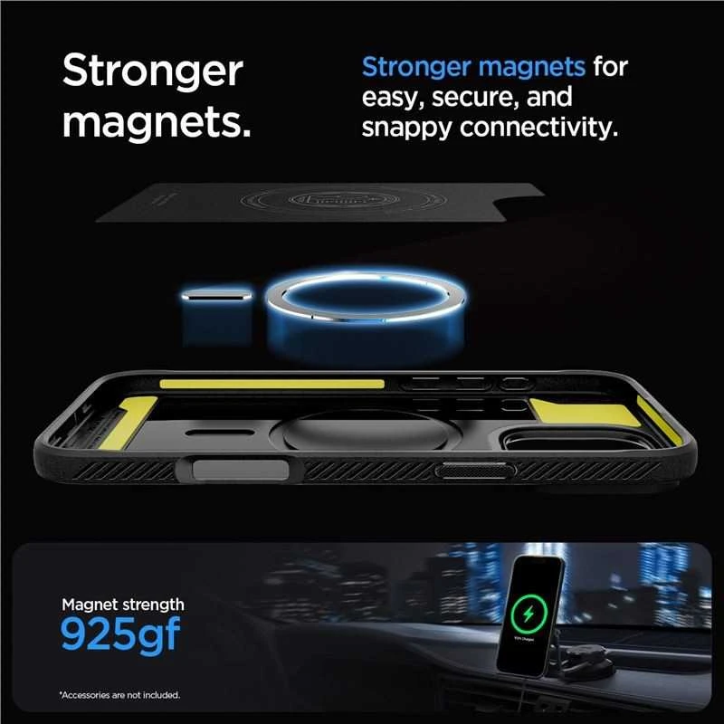 Spigen Rugged Armor MagSafe do Apple iPhone 16 Pro Max – dėklas telefonui pilkos spalvos