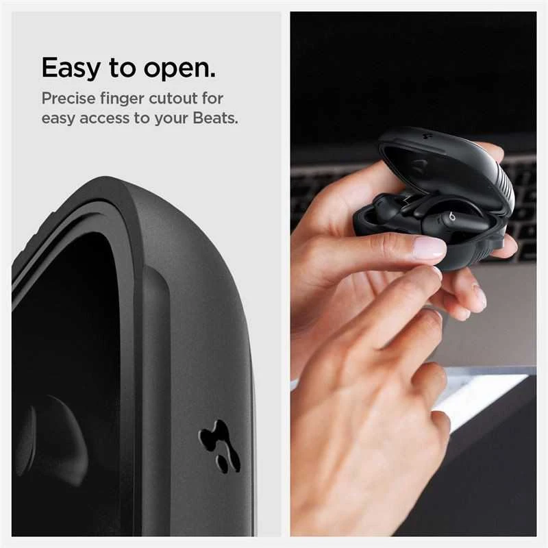 Spigen „Rugged Armor“, matinės juodos spalvos – „Apple Powerbeats Pro 2“