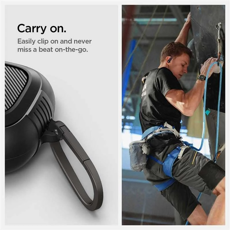 Spigen „Rugged Armor“, matinės juodos spalvos – „Apple Powerbeats Pro 2“