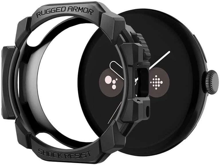 Spigen Tvirtas šarvas, matinis juodas - „Google Pixel Watch 3/2/1“ (41 mm)