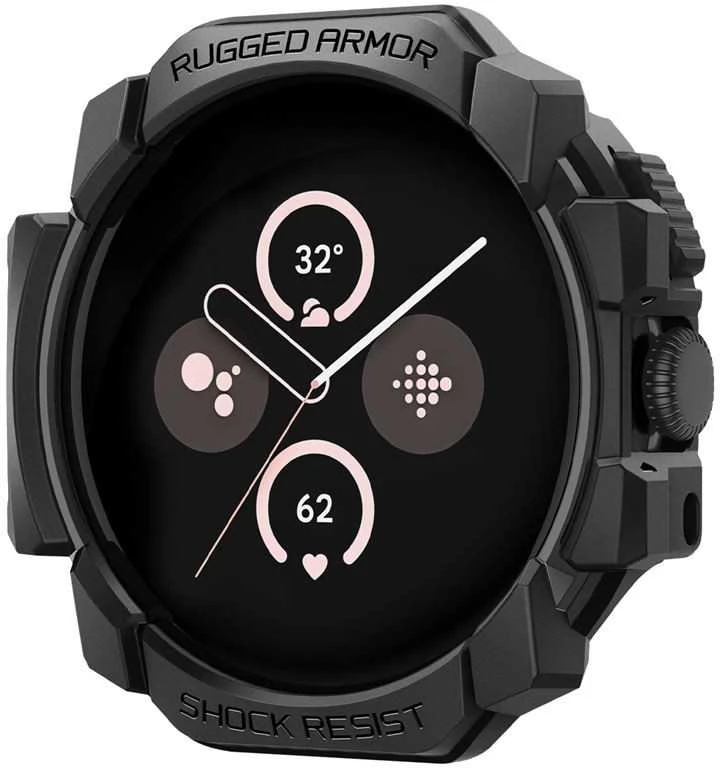 Spigen Tvirtas šarvas, matinis juodas - „Google Pixel Watch 3/2/1“ (41 mm)