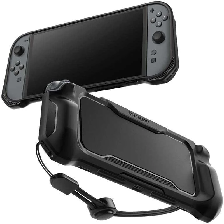 „Spigen Rugged Armor“ dėklas, skirtas „Nintendo Switch 2“ – matinis juodas