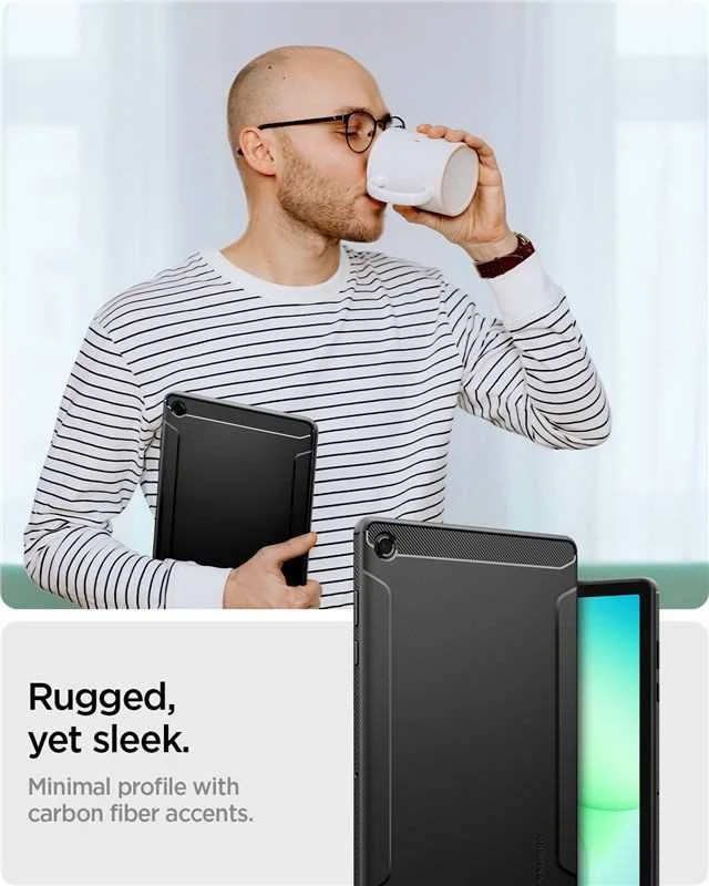 Spigen Rugged Armor do Galaxy Tab A11+ PLUS 11.0 X230 / X235 / X236 juoda