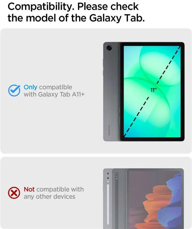 Spigen Rugged Armor do Galaxy Tab A11+ PLUS 11.0 X230 / X235 / X236 juoda
