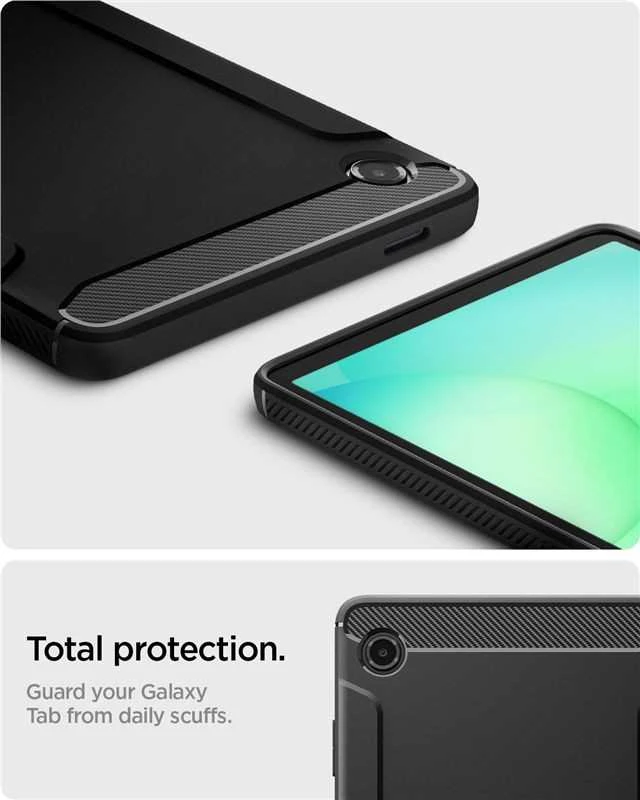 Spigen Rugged Armor do Galaxy Tab A11 8.7 X133 / X135 juoda