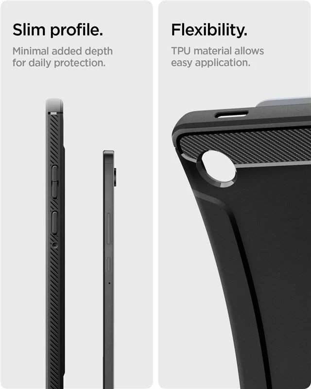 Spigen Rugged Armor do Galaxy Tab A11 8.7 X133 / X135 juoda