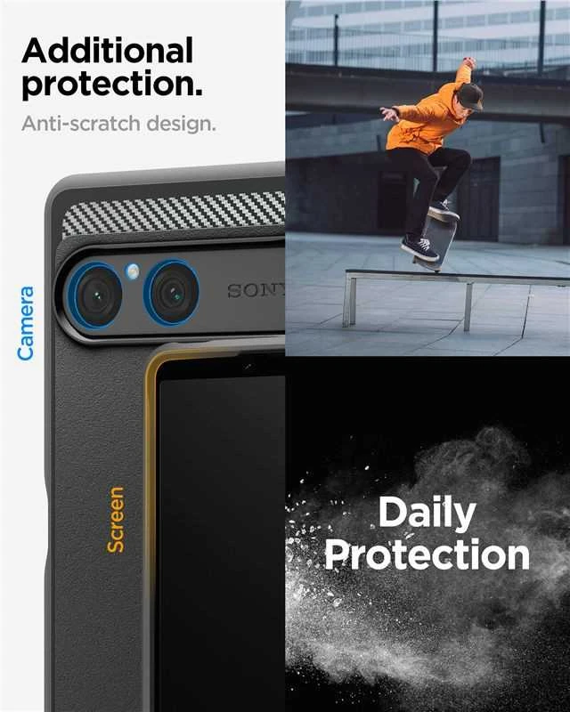 Spigen Rugged Armor dėklas skirtas Sony Xperia 10 VII juodos spalvos