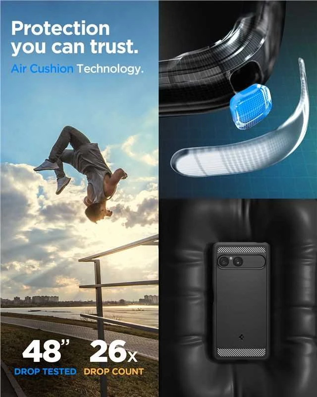 Spigen Rugged Armor dėklas skirtas Sony Xperia 10 VII juodos spalvos
