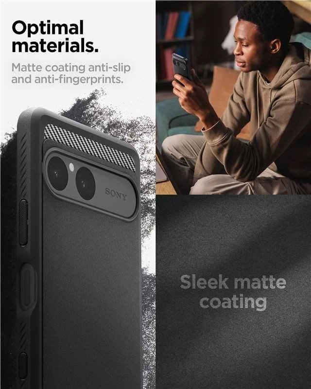 Spigen Rugged Armor dėklas skirtas Sony Xperia 10 VII juodos spalvos