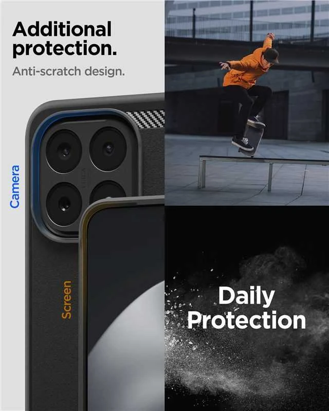 Dėklas Spigen Rugged Armor, matte juodas - Xiaomi 15T