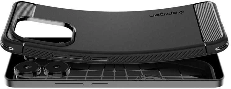 Dėklas Spigen Rugged Armor, matinės juodos spalvos – Xiaomi Redmi Note 13