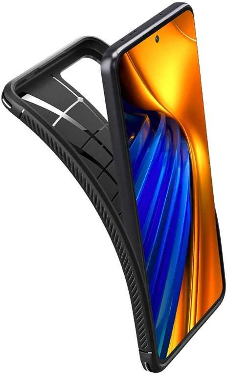 Dėklas Spigen Rugged Armor, matte juodas - Xiaomi POCO F4/Redmi K40S