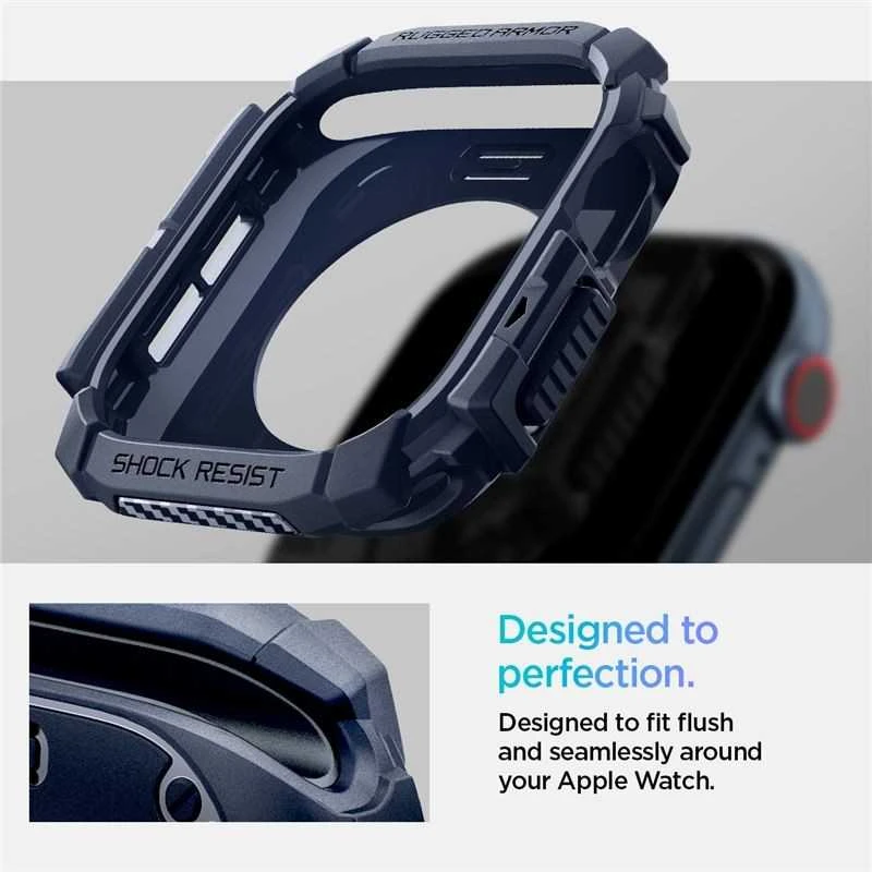 Spigen „Rugged Armor“, tamsiai mėlynas mėlynas - Apple Watch 10 42mm