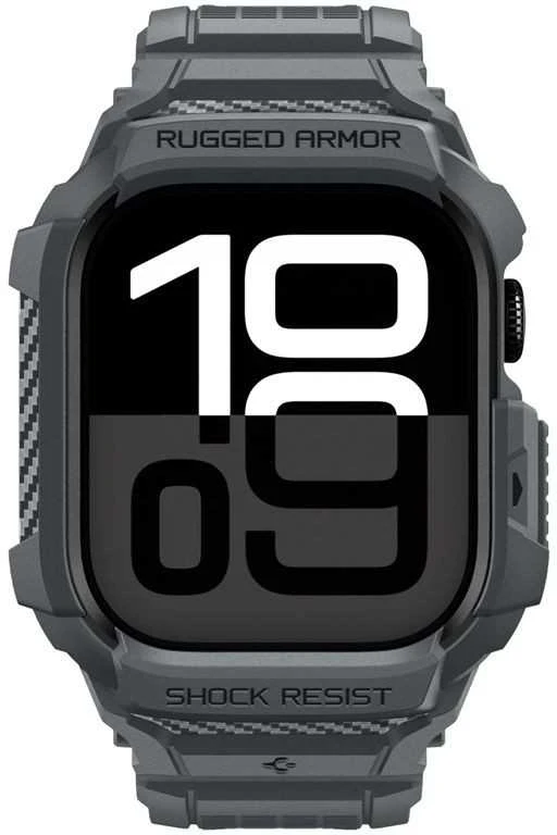 Spigen „Rugged Armor Pro 2“, tamsiai pilka – „Apple Watch 11“ (46 mm)