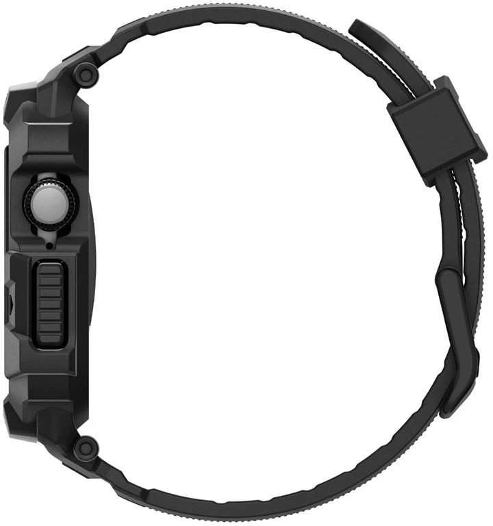 Spigen „Rugged Armor Pro 2“, matinis juodas – „Apple Watch 11“ 46 mm