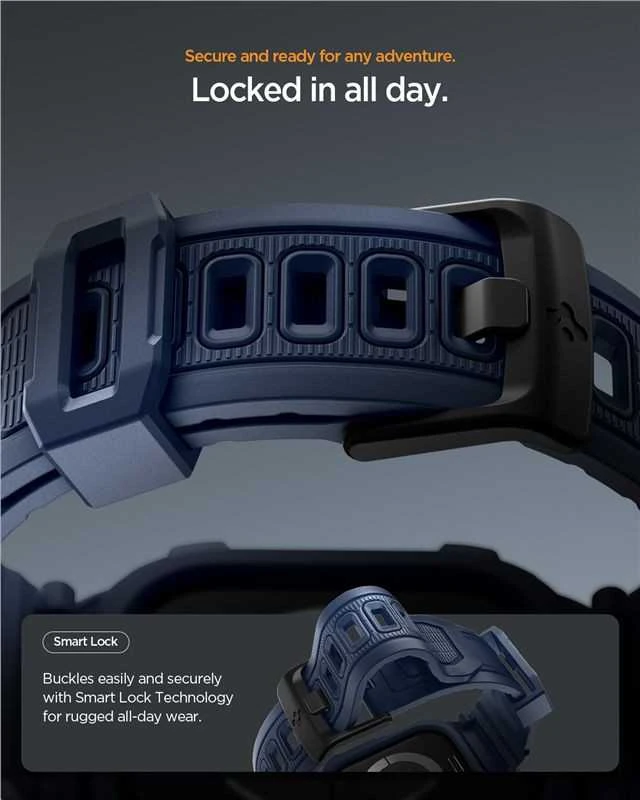 „Spigen Rugged Armor Pro 2“, tamsiai mėlynas, mėlynas - Apple Watch 11 42mm