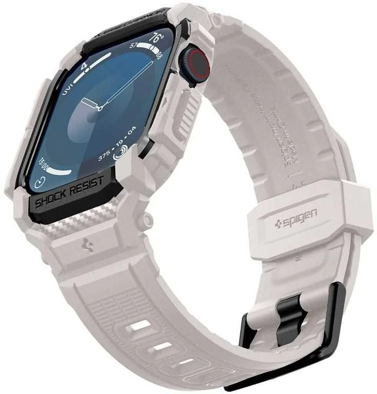 Spigen Rugged Armor Pro, dune beige - Apple Watch 10 42mm