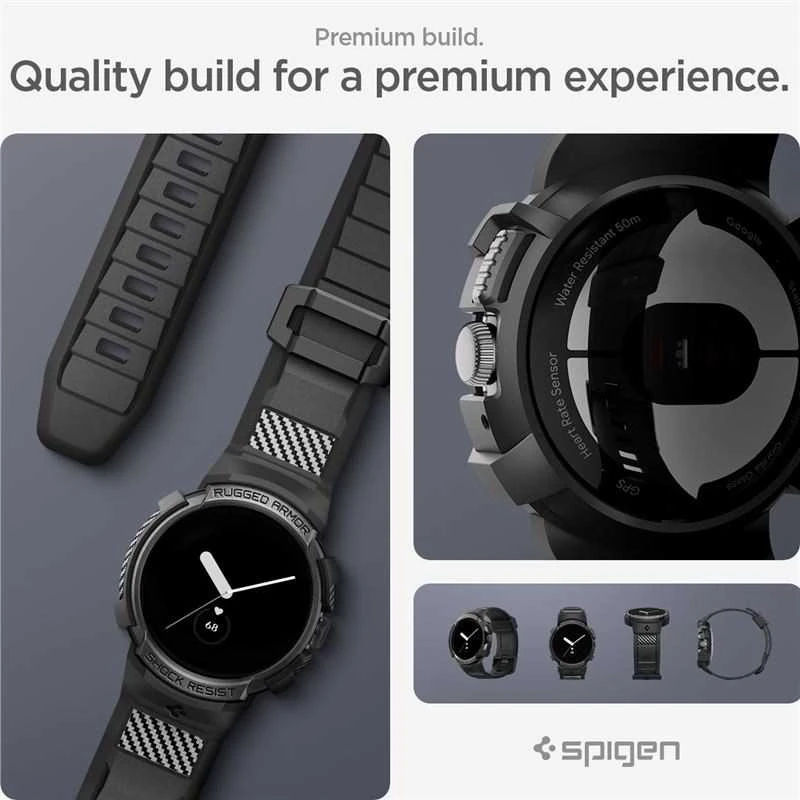 Spigen Rugged Armor Pro, juodas – Google Pixel Watch/Watch 2