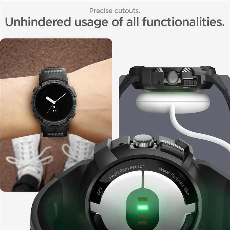Spigen Rugged Armor Pro, juodas – Google Pixel Watch/Watch 2