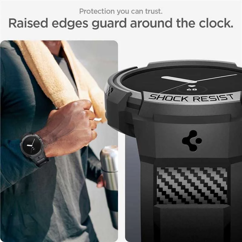 Spigen Rugged Armor Pro, juodas – Google Pixel Watch/Watch 2