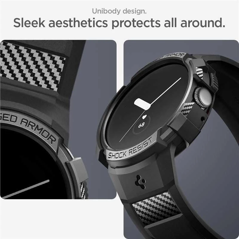 Spigen Rugged Armor Pro, juodas – Google Pixel Watch/Watch 2
