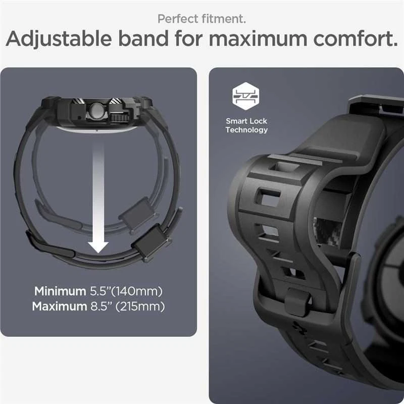 Spigen Rugged Armor Pro, juodas – Google Pixel Watch/Watch 2
