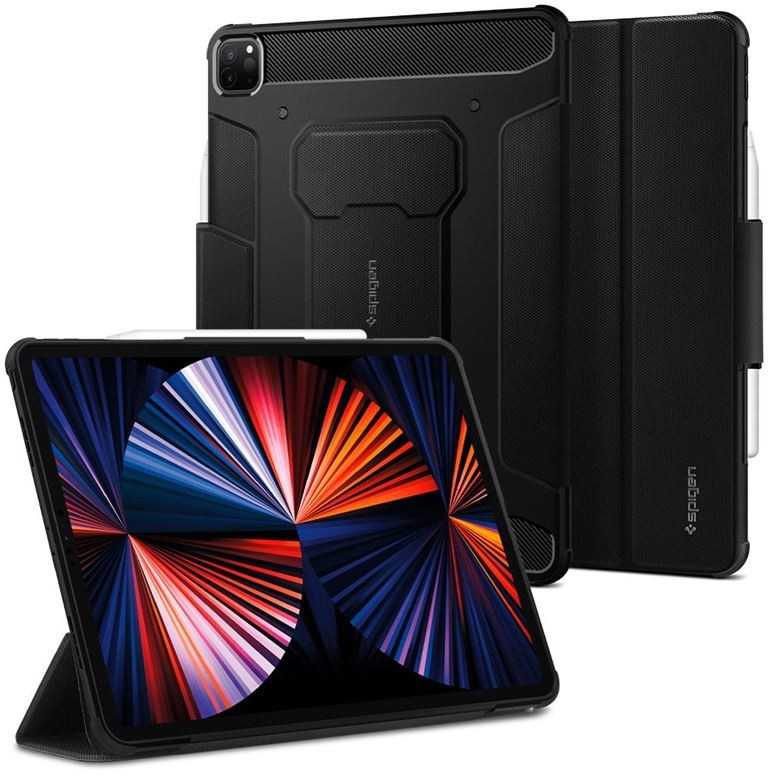 Spigen Rugged Armor Pro, juodos spalvos – Apple iPad Pro 12.9″ (2022/2021)
