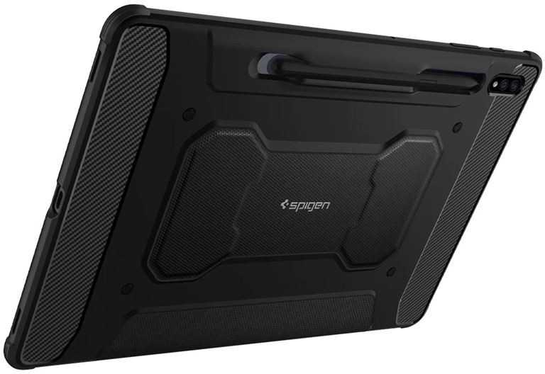 Spigen Rugged Armor Pro, juodos spalvos – Samsung Galaxy Tab S7+/S8+
