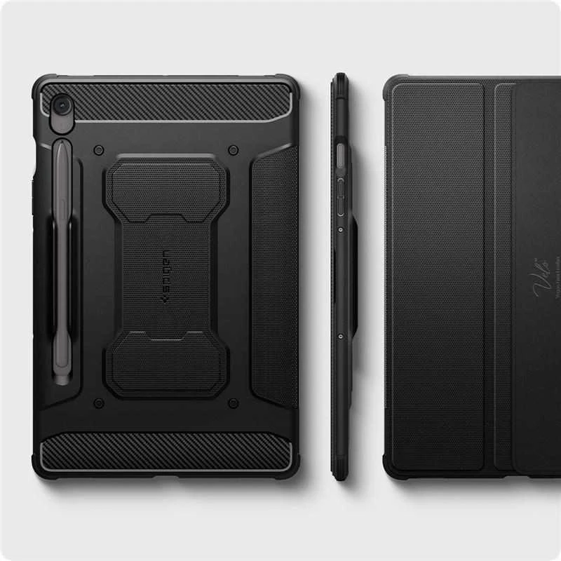 Spigen Rugged Armor "Pro" dėklas skirtas Samsung Galaxy Tab S10 FE+ 13.1 X620 / X626B – juodos spalvos