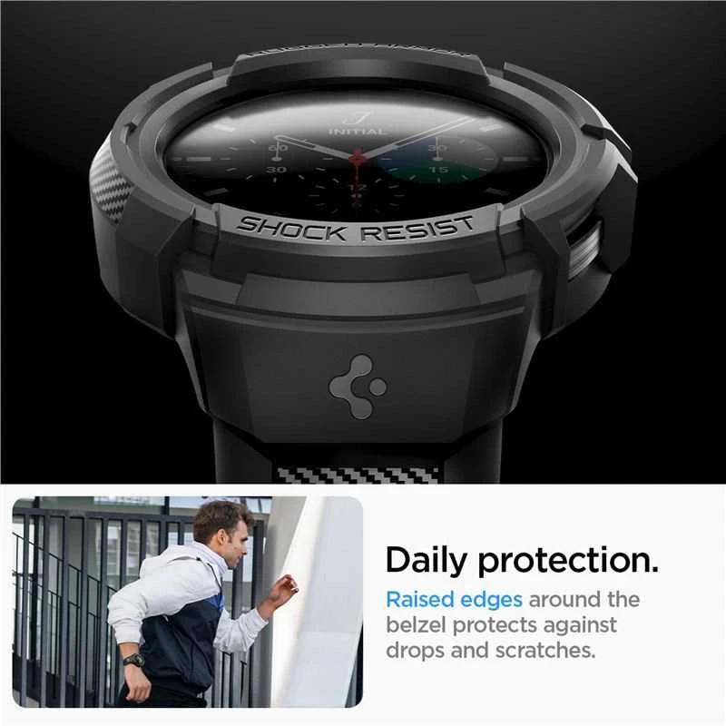 Dirželis Spigen RUGGED ARMOR "PRO" GALAXY Watch 5 PRO (45 MM) Juodas