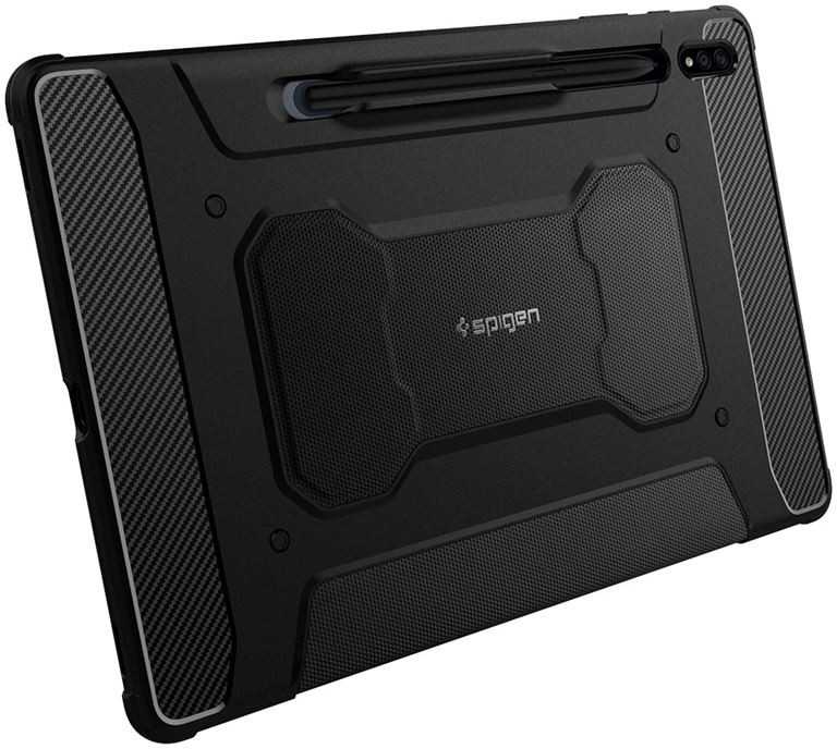 Spigen Rugged Armor Pro, juodos spalvos – Samsung Galaxy Tab S7+/S8+