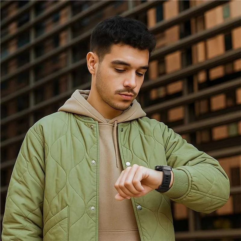 „Spigen Rugged Armor Pro“, matinis juodas - „Galaxy Watch 8“ (40 mm)