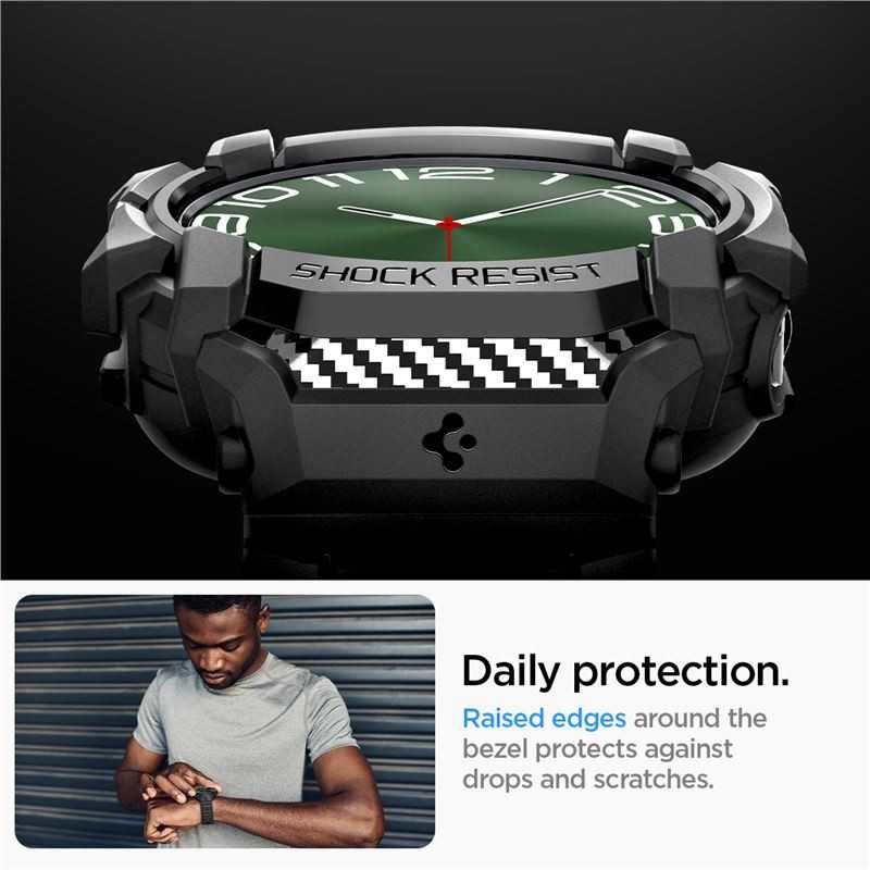 Apyrankė Samsung Galaxy Watch Ultra 2024 / 2025 (47 mm) Spigen Rugged Armor „Pro” matinės juodos spalvos