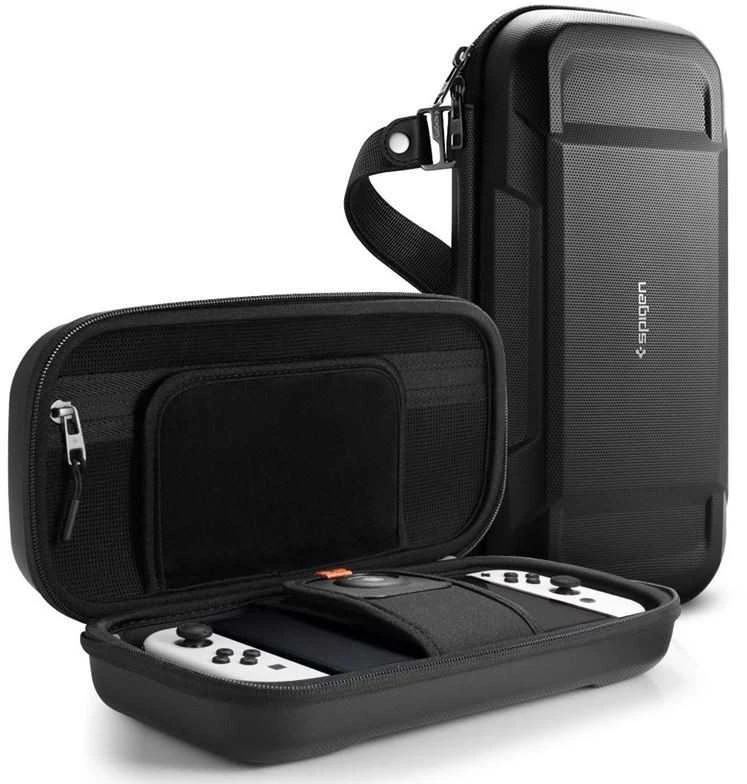 Spigen Rugged Armor Pro dėklas, juodas - Nintendo Switch/Switch OLED