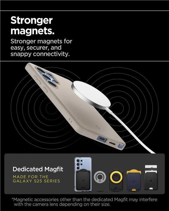 Dėklas Spigen Silicone Fit Mag Samsung Galaxy S25Ultra – titanium