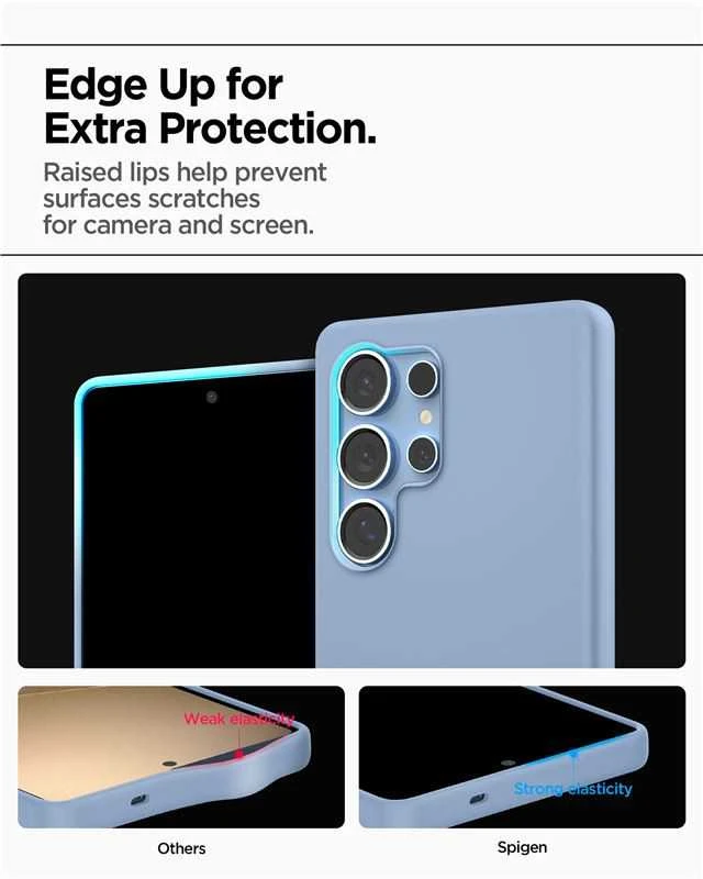 Spigen Silicone Fit Mag Samsung Galaxy S25 Ultra – dėklas telefonui mėlynos spalvos
