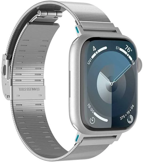 Spigen Sleek Link, sidabrinis - Apple Watch 49mm/46mm/45mm/44mm/42mm