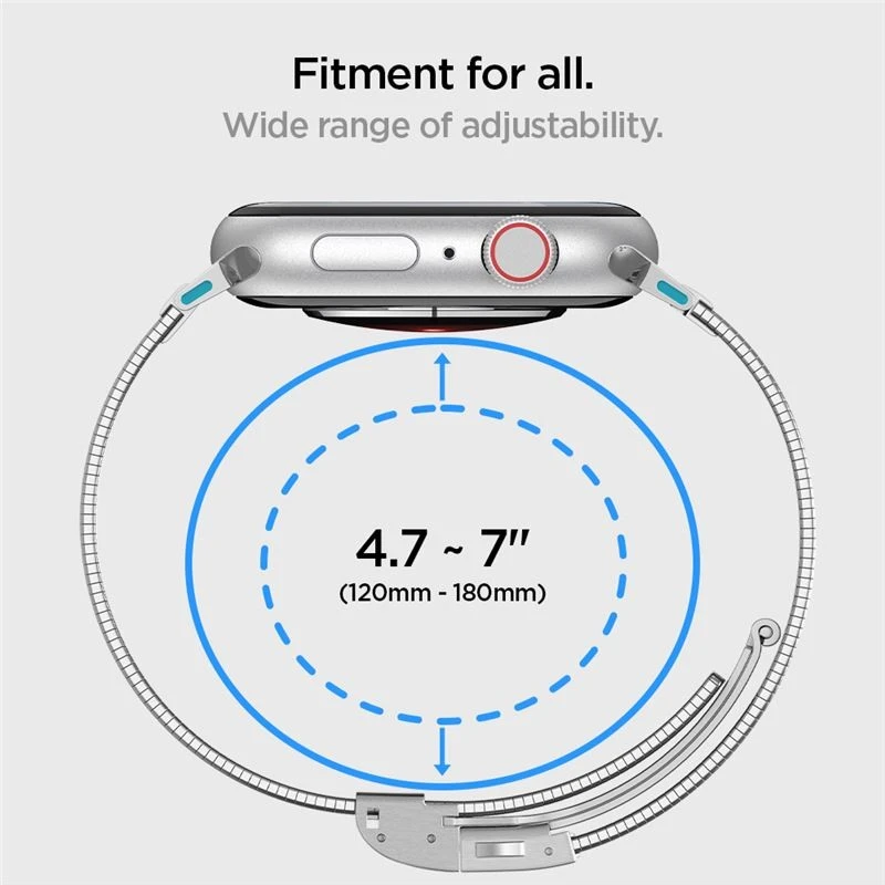 Spigen Sleek Link. sidabrinis - Apple Watch 42mm/41mm/40mm/38mm