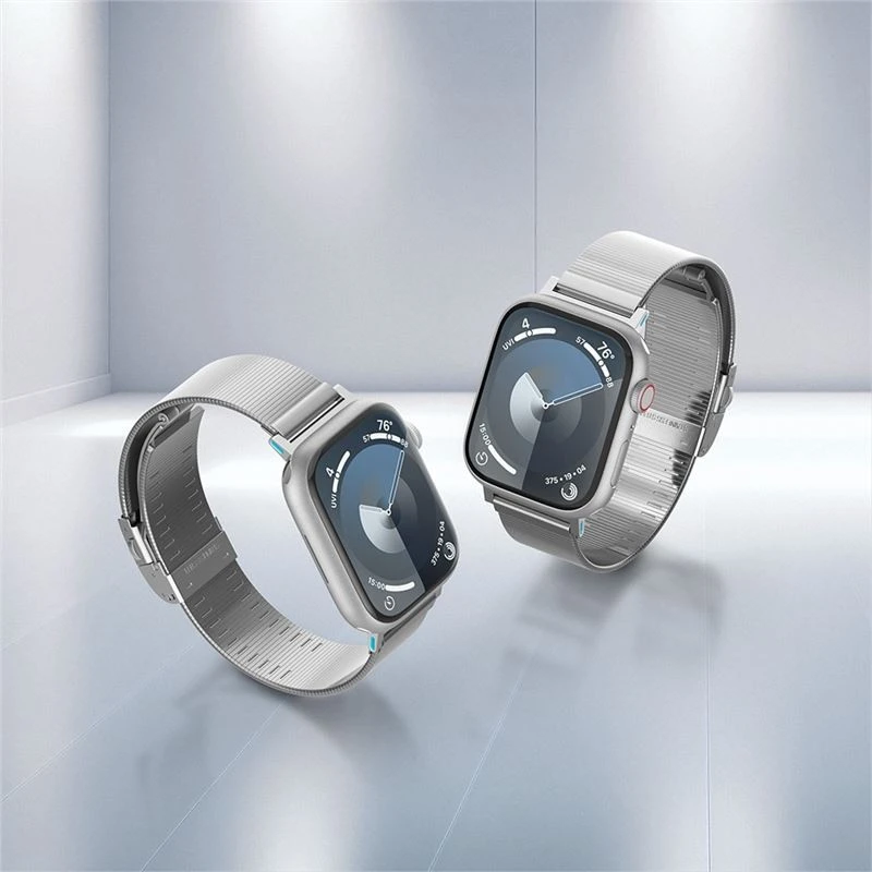 Spigen Sleek Link, sidabro spalvos - Apple Watch 49mm/46mm/45mm/44mm/42mm