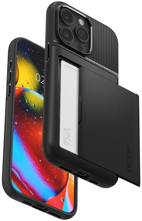 Dėklas SPIGEN SLIM ARMOR CS IPHONE 15 PRO Juodas
