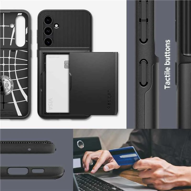 Spigen Slim Armor CS - dėklas skirtas Samsung Galaxy S23 FE Juodas