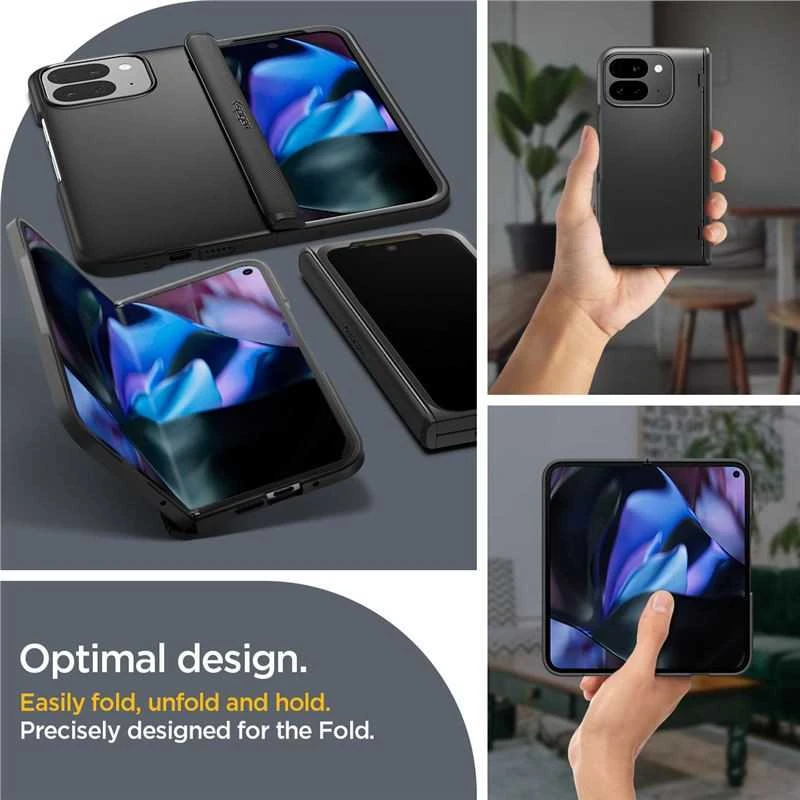 Dėklas Spigen Slim Armor Pro, juodas - Google Pixel 9 Pro Fold