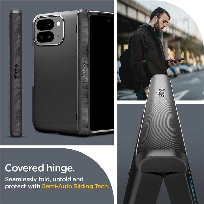 Dėklas Spigen Slim Armor Pro, juodas - Google Pixel 9 Pro Fold