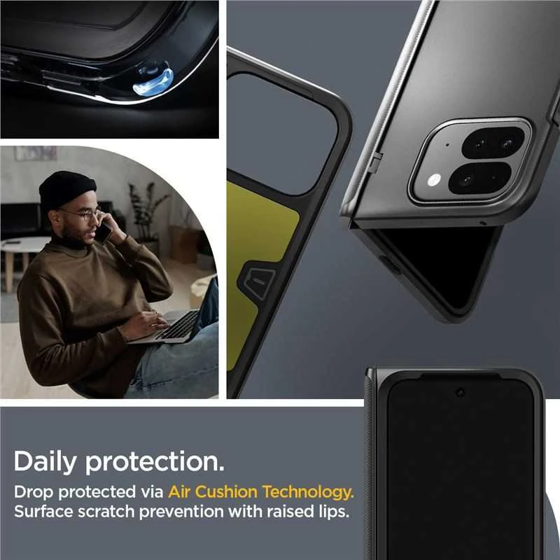 Dėklas Spigen Slim Armor Pro, juodas - Google Pixel 9 Pro Fold