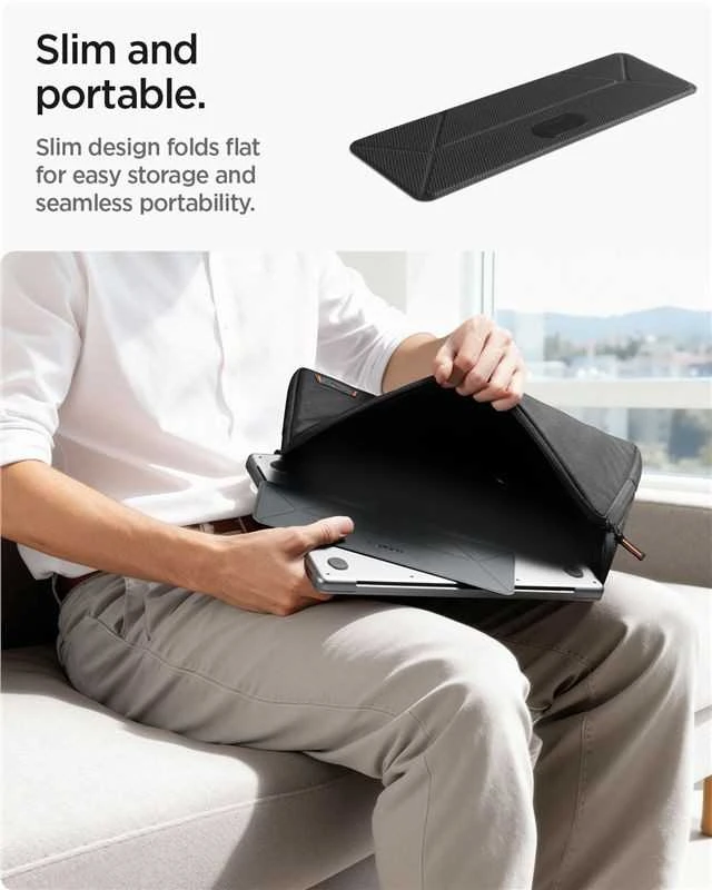 Ergonomiškas stovas Spigen Slimfold Nešiojamas kompiuteris Stand LD201-S4, juodas