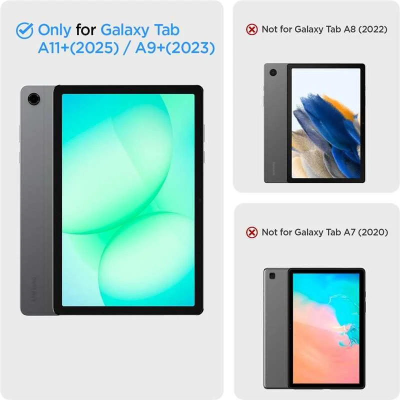 Spigen Smart Fold dėklas planšetei Galaxy Tab A9+ / A11+ Plus 11.0 X210 / X215 / X216 / X230 / X235 / X236 juodos spalvos