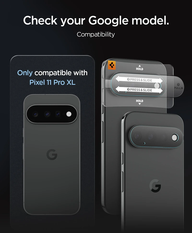 Spigen OPTIK PRO GLAS.TR EZ FIT KAMEROS APSAUGA 2-PACK GOOGLE PIXEL 11 PRO XL SKAIDRI