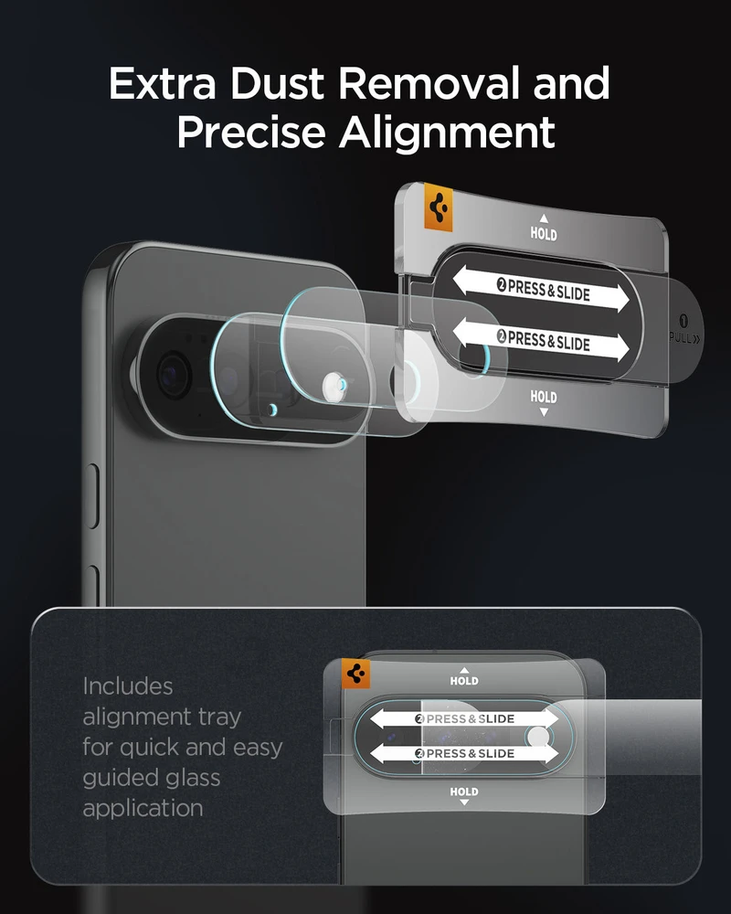 Spigen OPTIK PRO GLAS.TR EZ FIT KAMEROS APSAUGA 2-PACK GOOGLE PIXEL 11 PRO XL SKAIDRI