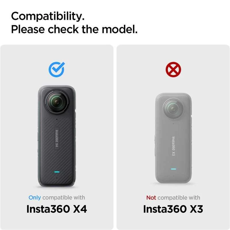Spigen Stiklas tR SLIM S2P, juodas - Insta 360 X4