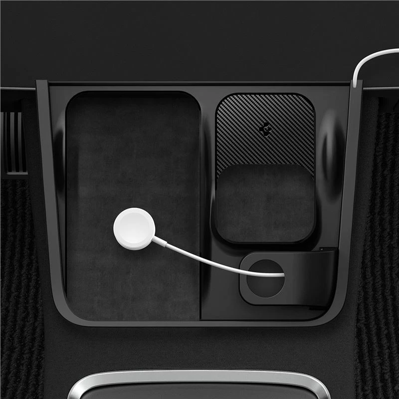 Spigen Tesla 3 viename belaidis įkrovimo stotelės laikiklis, juodas - Tesla Model Y/3